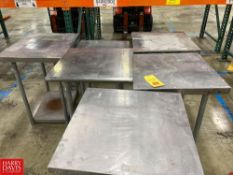 S/S Tables, Dimensions = 3' Tall - Rigging Fee: $275