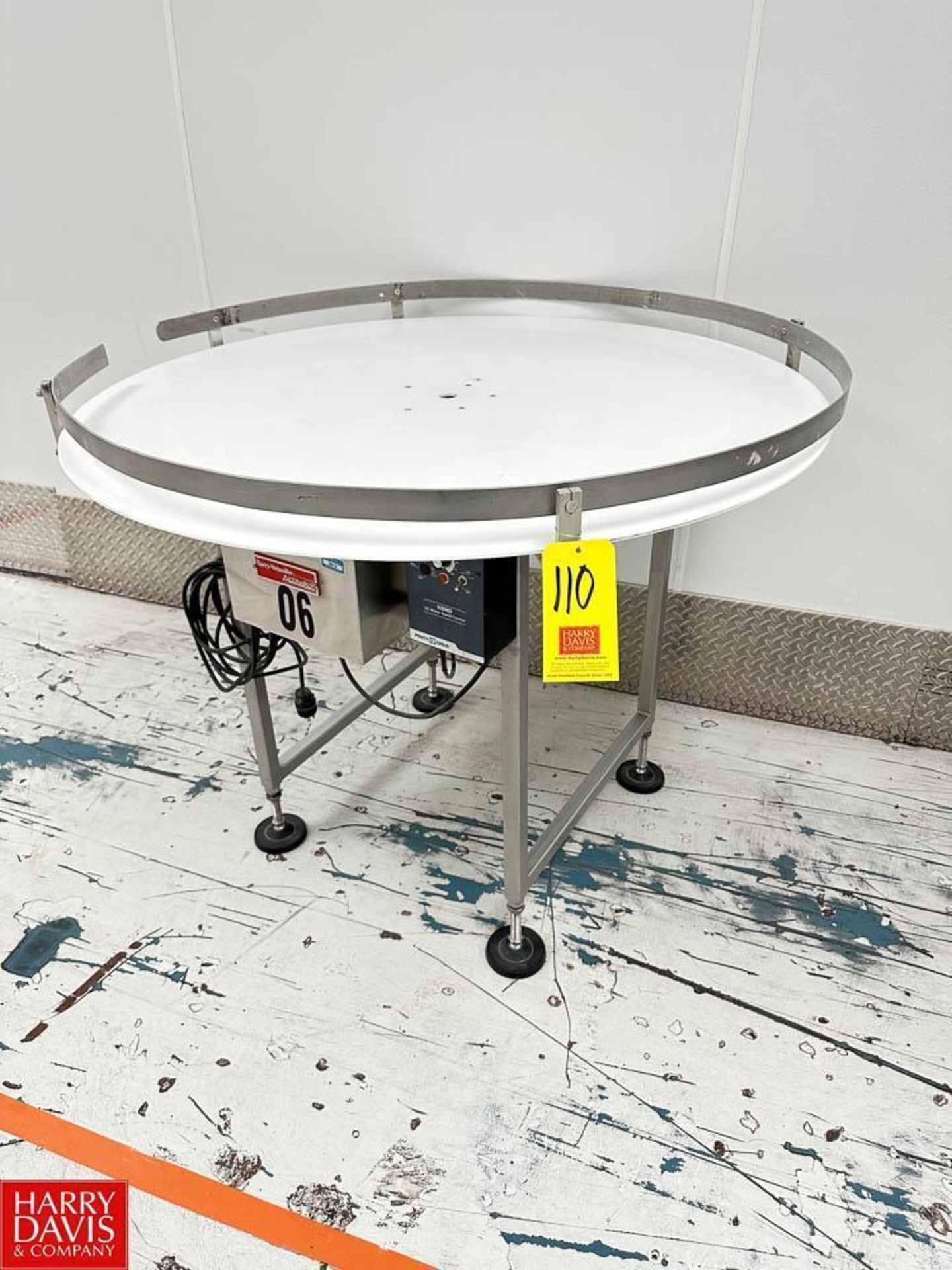 S/S Frame Rotary Accumulation Table, Dimensions = 48" Diameter - Rigging Fee: $75
