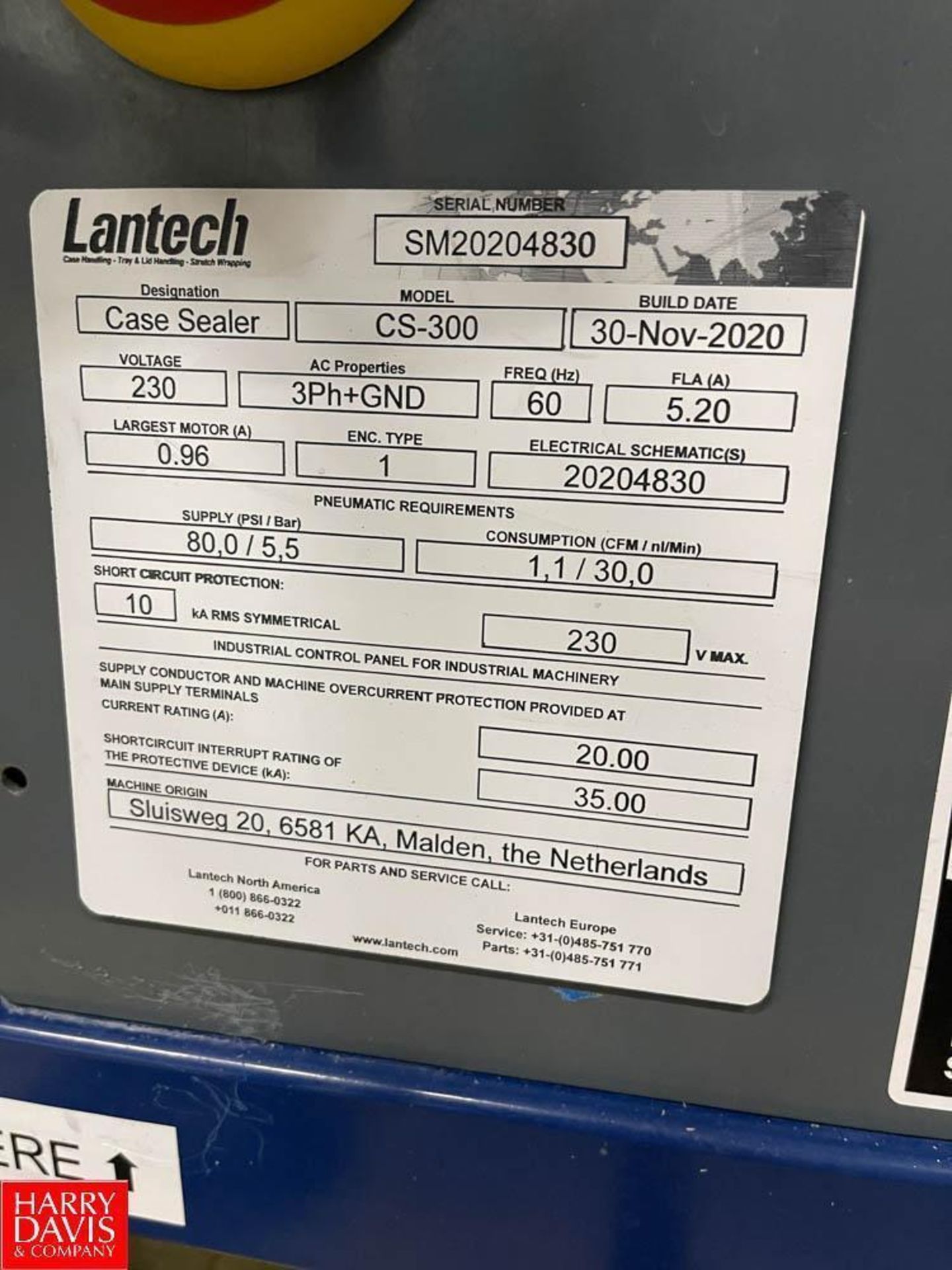 2020 Lantech Case Erector, Model: C-300, S/N: CE007048 - Image 3 of 3