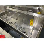 Sani-Lav 5' S/S Sink with (3) Faucets and Foot Controls