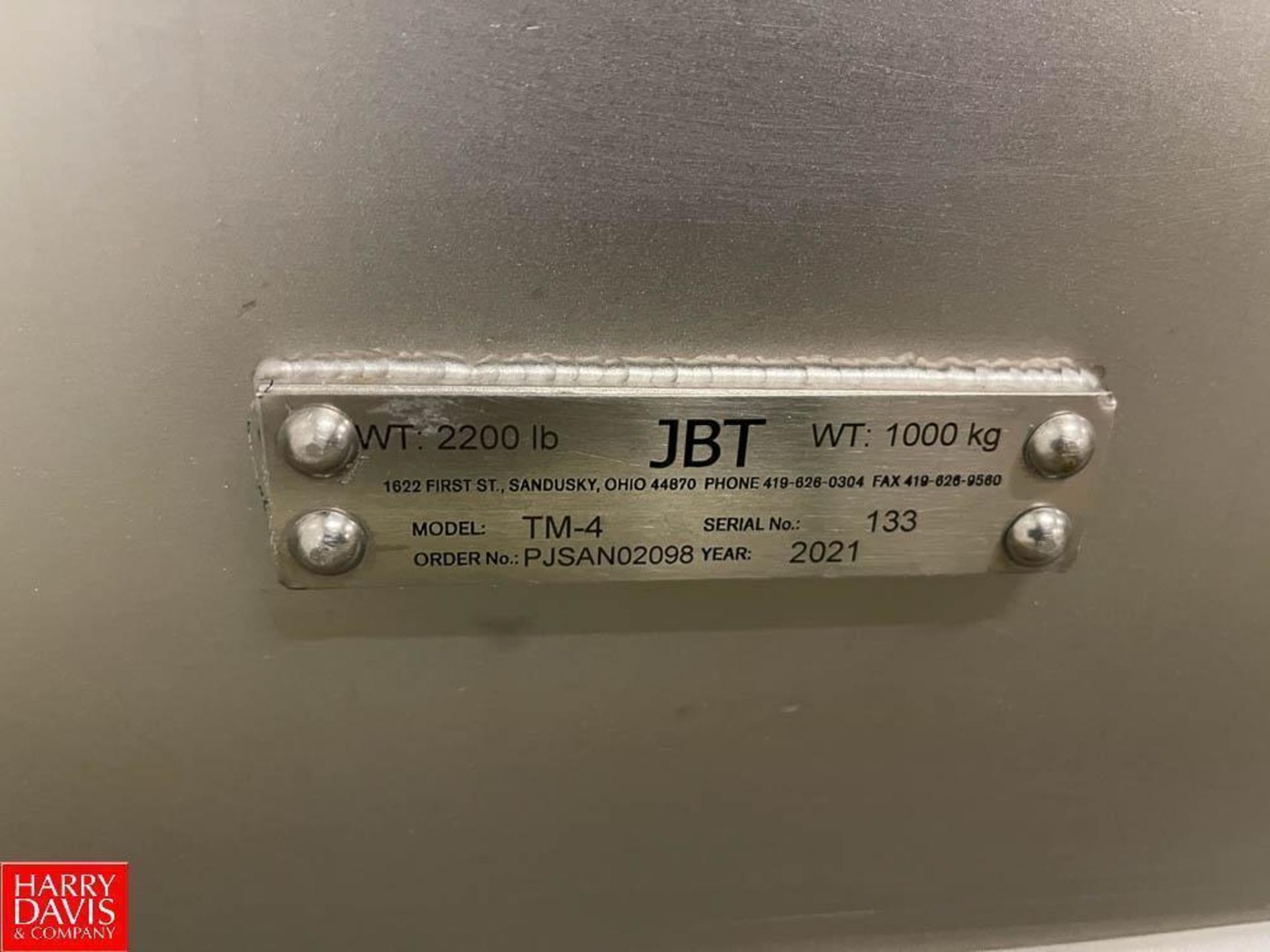 2021 JBT Stein Tempura Batter Mixer, Model: TM-4, S/N: 074-03-0243 - Image 6 of 6