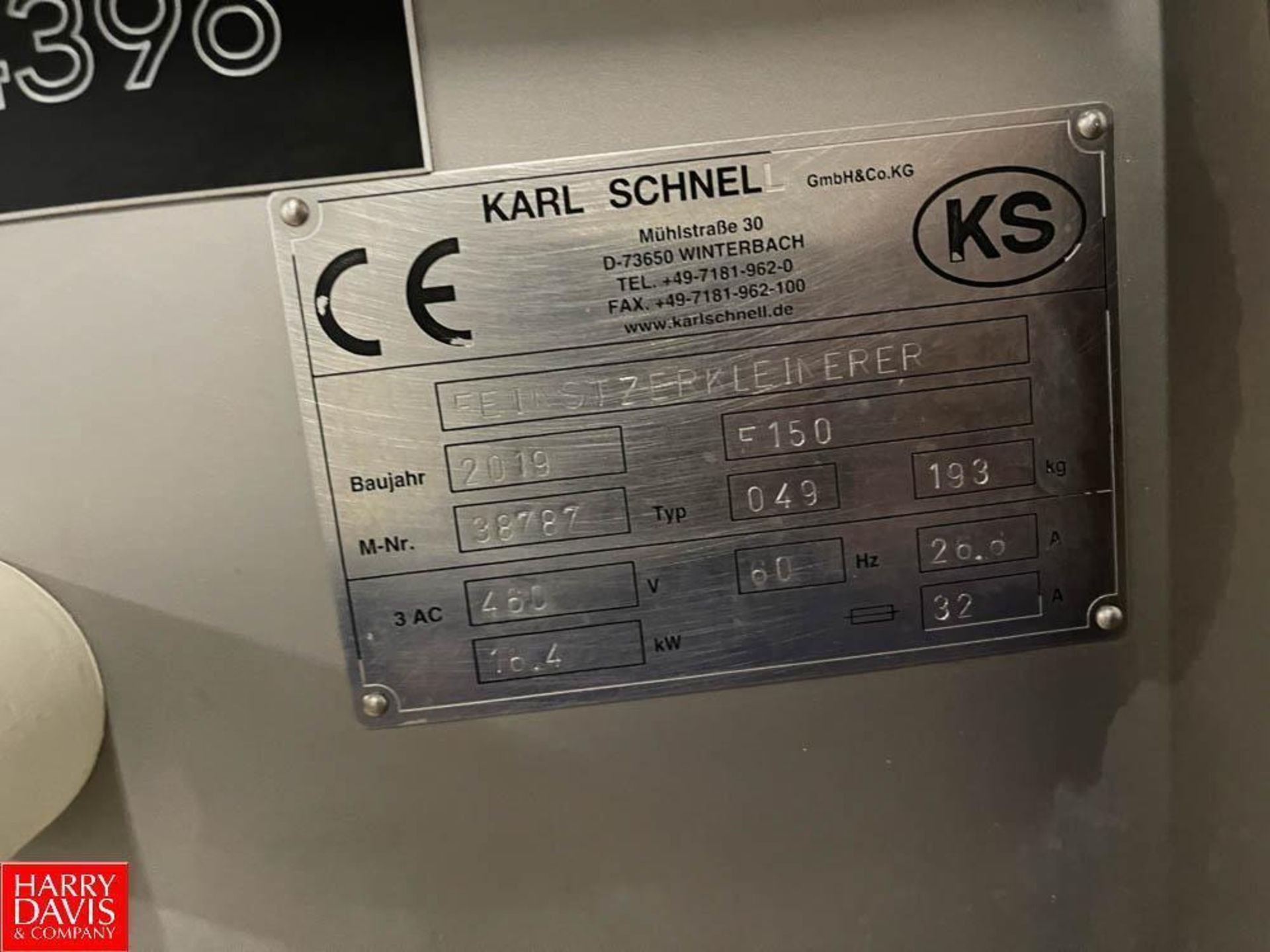 2019 JBT Karl Schnel Emulsifier, Model: F150, S/N: 38787 - Image 3 of 4