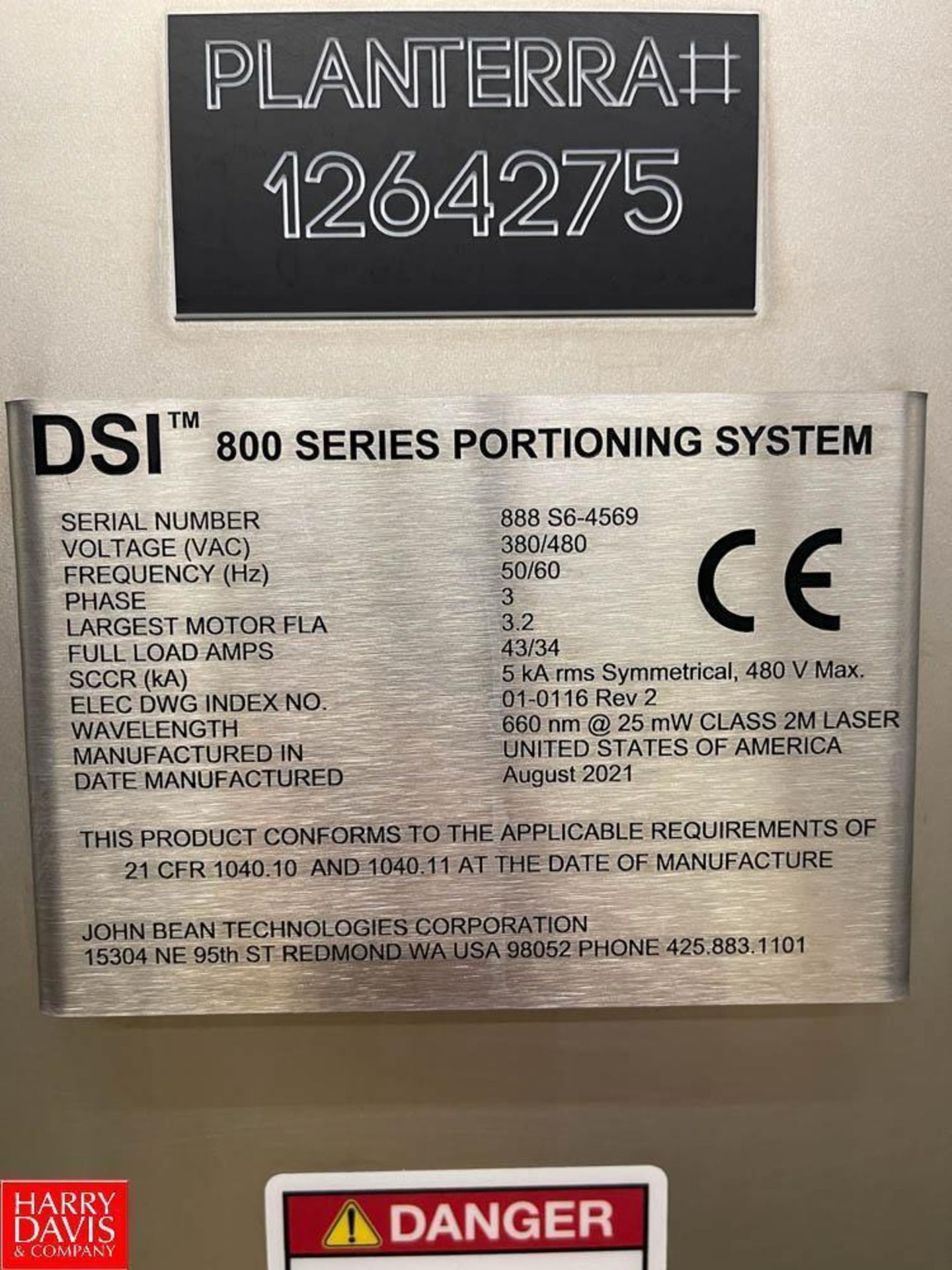 2021 JBT DSI 800 Series Portioning System, S/N: 888 S6-4569 - Image 7 of 7