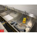 Sani-Lav 5' S/S Sink with (3) Faucets and Foot Controls