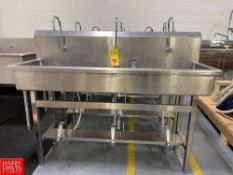 Sani-Lav 5' S/S Sink with (3) Faucets and Foot Controls