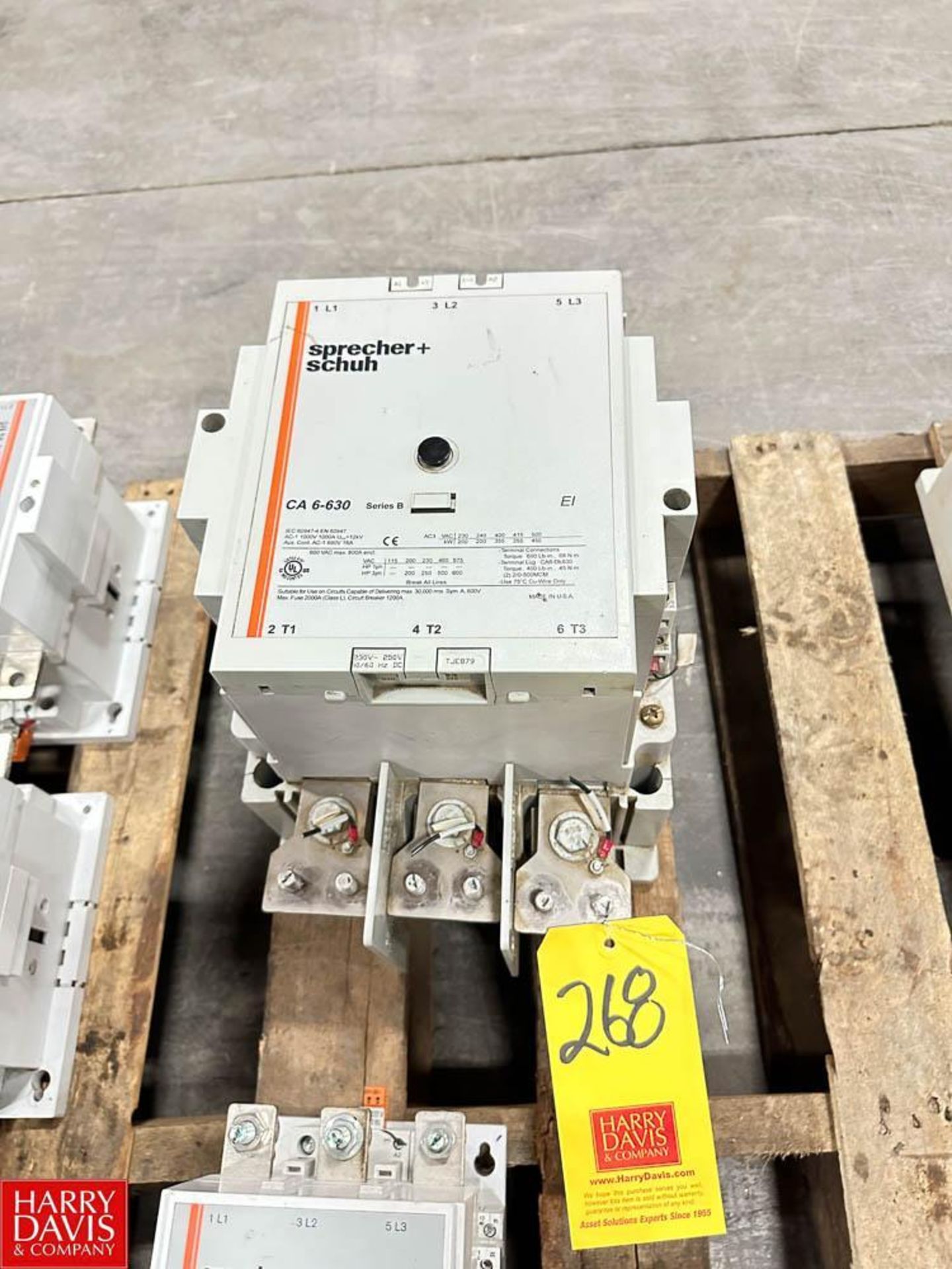 Sprecher + Schuh Contactors, Model: CA6-630 Series B