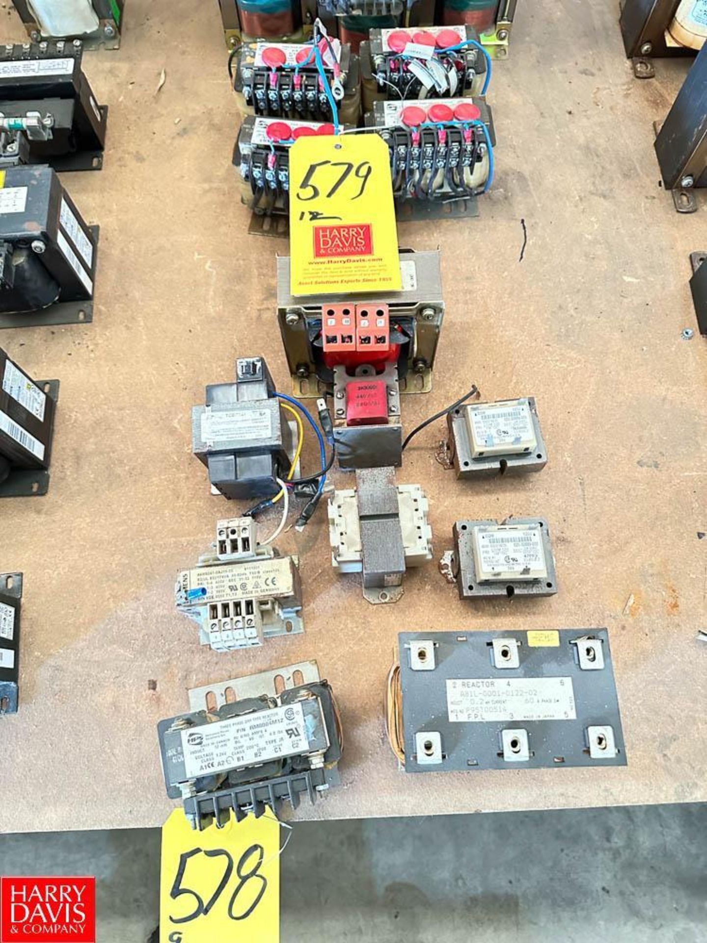 (9) HPS, Siemens and other Assorted Transformers and Reactors