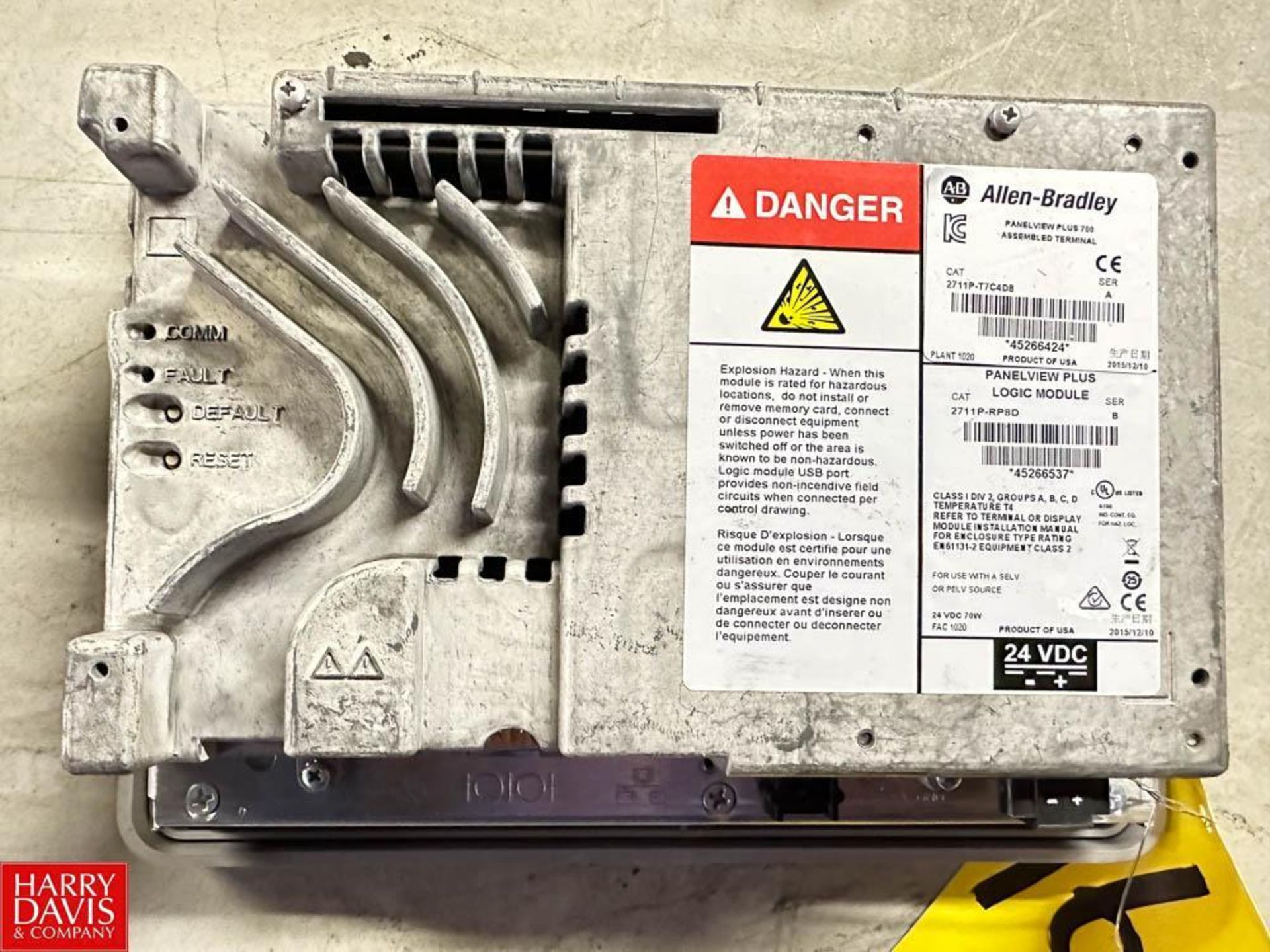 Allen-Bradley PanelView Plus 700 Touch Screen HMI, Catalog No: 2711P-RPBD Series A with Logix Module - Image 2 of 2