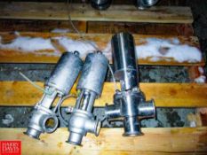 (2) 1-1/2" Stop Valves and (1) 2" Cross Body Air Valve (Location: Plover, WI) - Rigging Fee: TBD