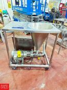 S/S Powder Blending Table with Ampco Pump, 2" x .5" S/S Head, Clamp-Type with S/S Clad Motor