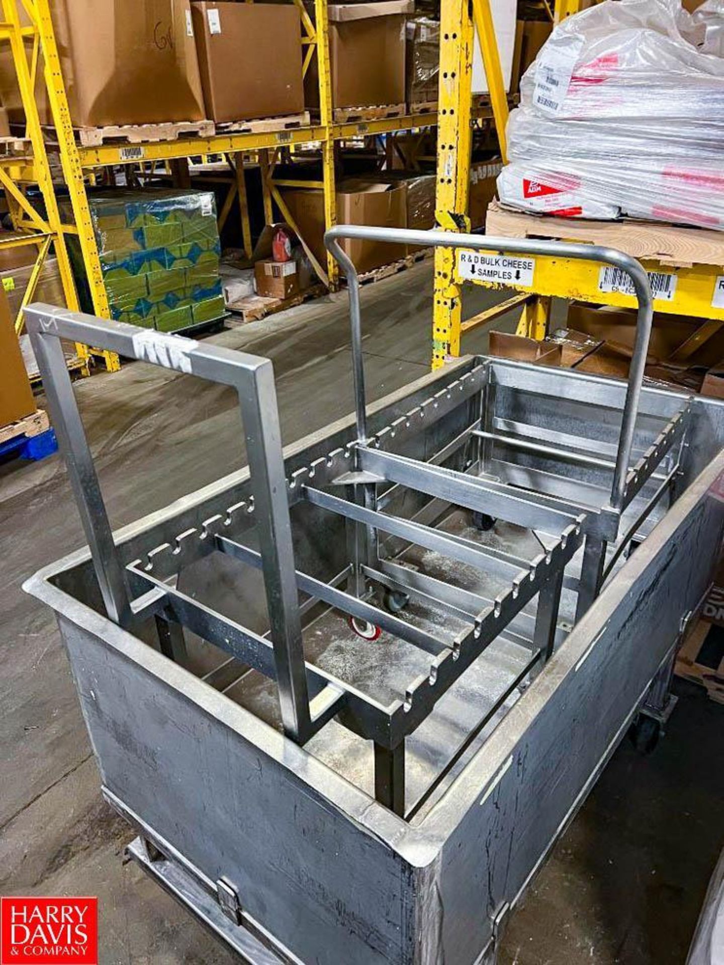 Mobile S/S Roller Conveyor Carts, Dimensions = 28" x 25" (Rollers Not Included)