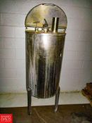 40 Gallon S/S Single Wall Tank with Cover, Dimensions = 20" Diameter x 35" Depth