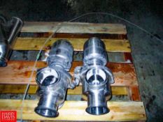 (2) Tri-Clover, Model: 361, 3" Cross Body Air Valves (Location: Plover, WI) - Rigging Fee: TBD