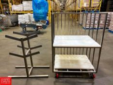 Mobile Cart with Teflon Shelves, Dimensions = 38" Width x 30" Depth x 4' Height