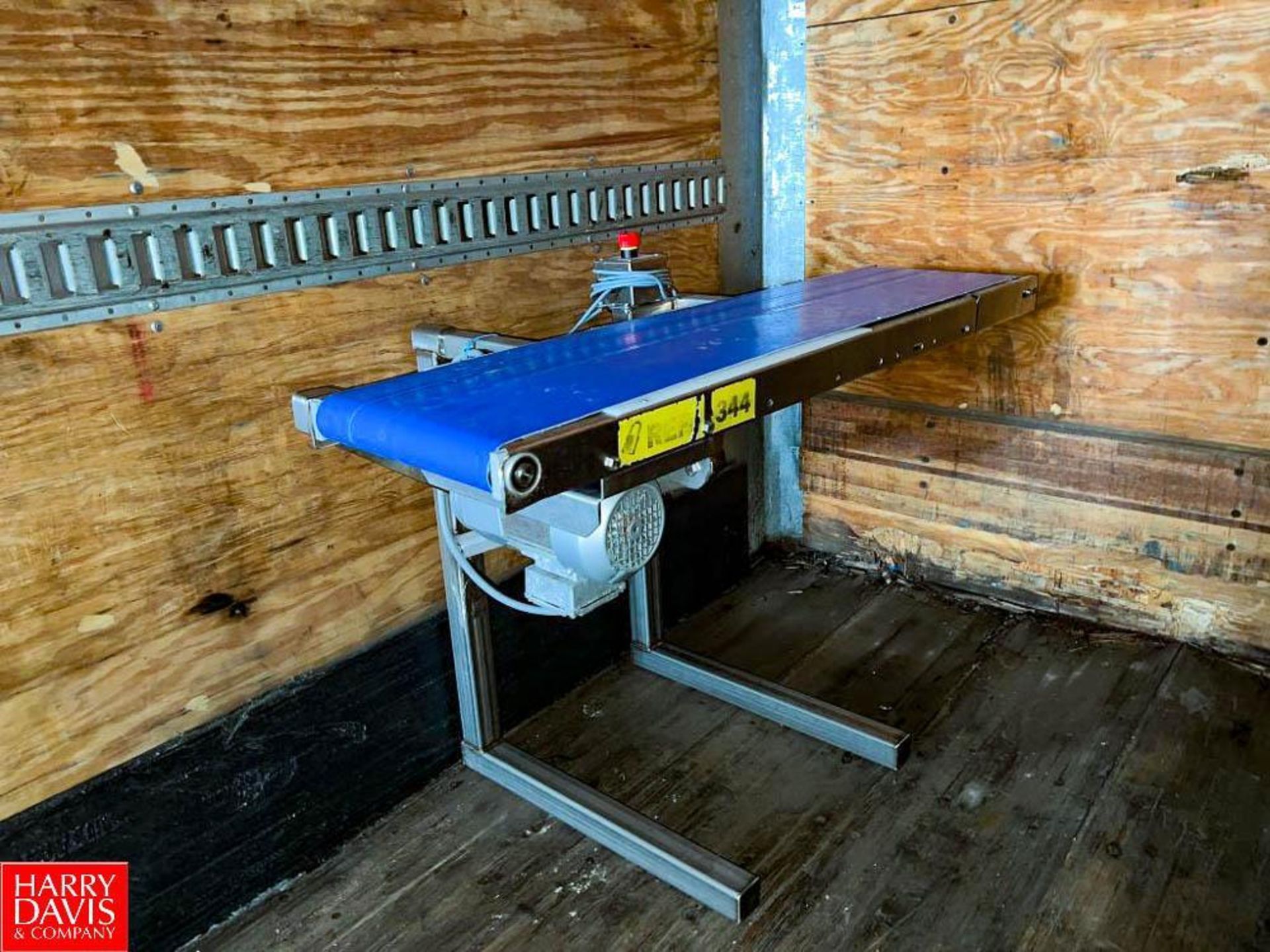 S/S Framed Belt Conveyor with Drive and Emergency Shut Off, Dimensions = 4' x 11"