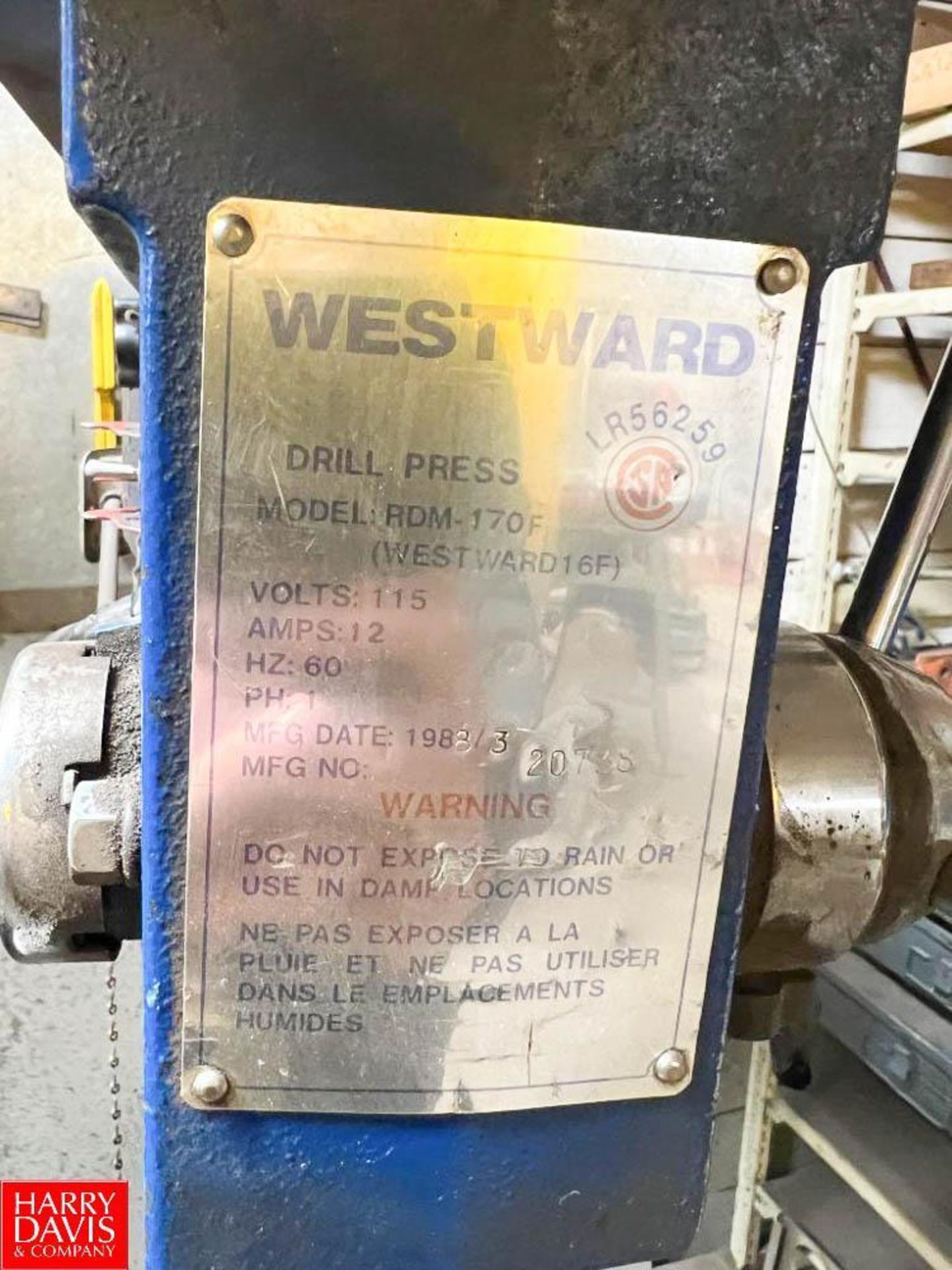 Westward Drill Press - Rigging Fee: $50 - Image 2 of 2