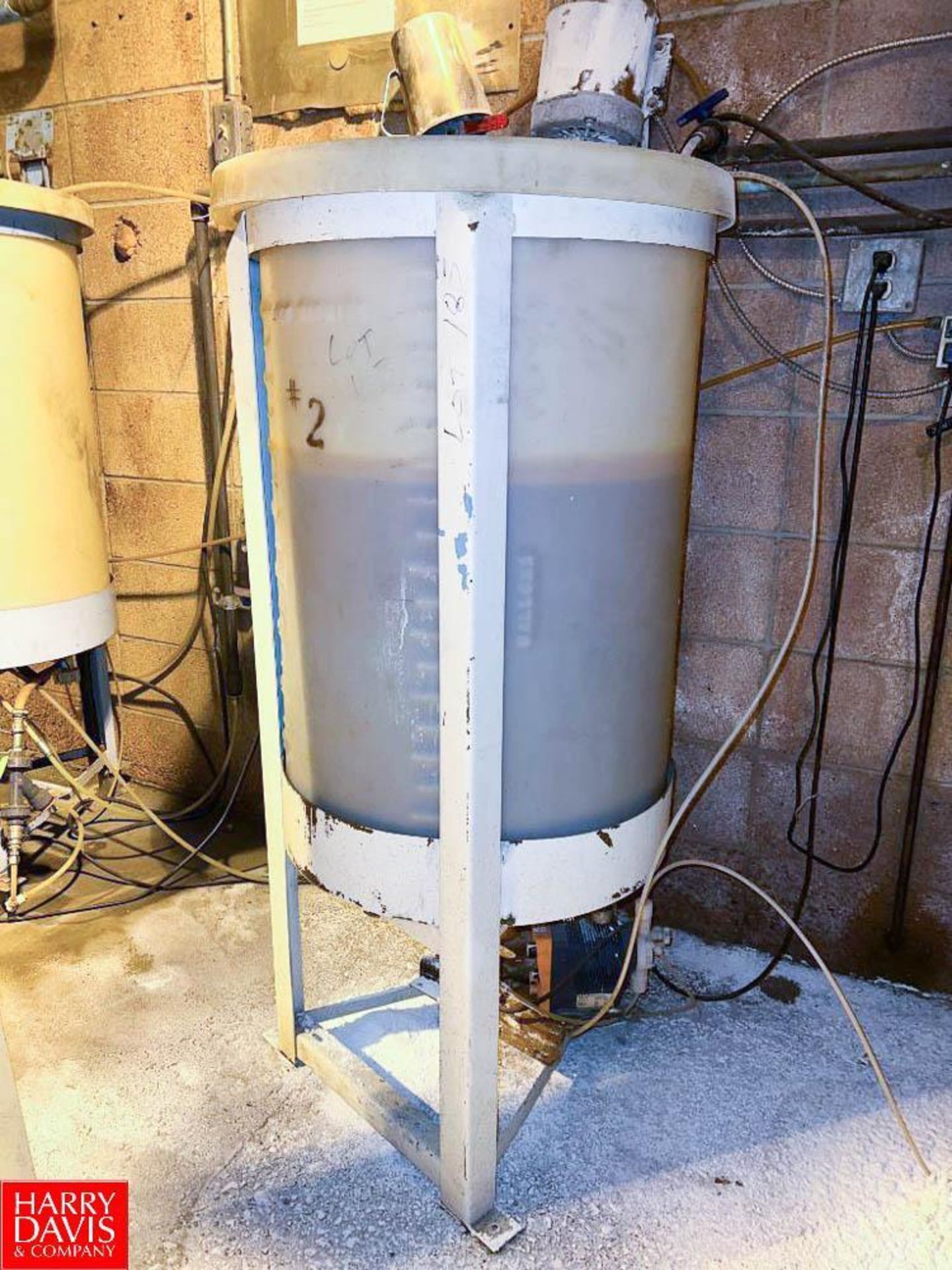 (2) 50 Gallon Poly Tanks with (3) Vitamin Pumps and Stands - Rigging Fee: $75 - Image 2 of 2