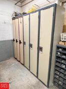 (3) Locker Sections and 2-Door Cabinet - Rigging Fee: $300