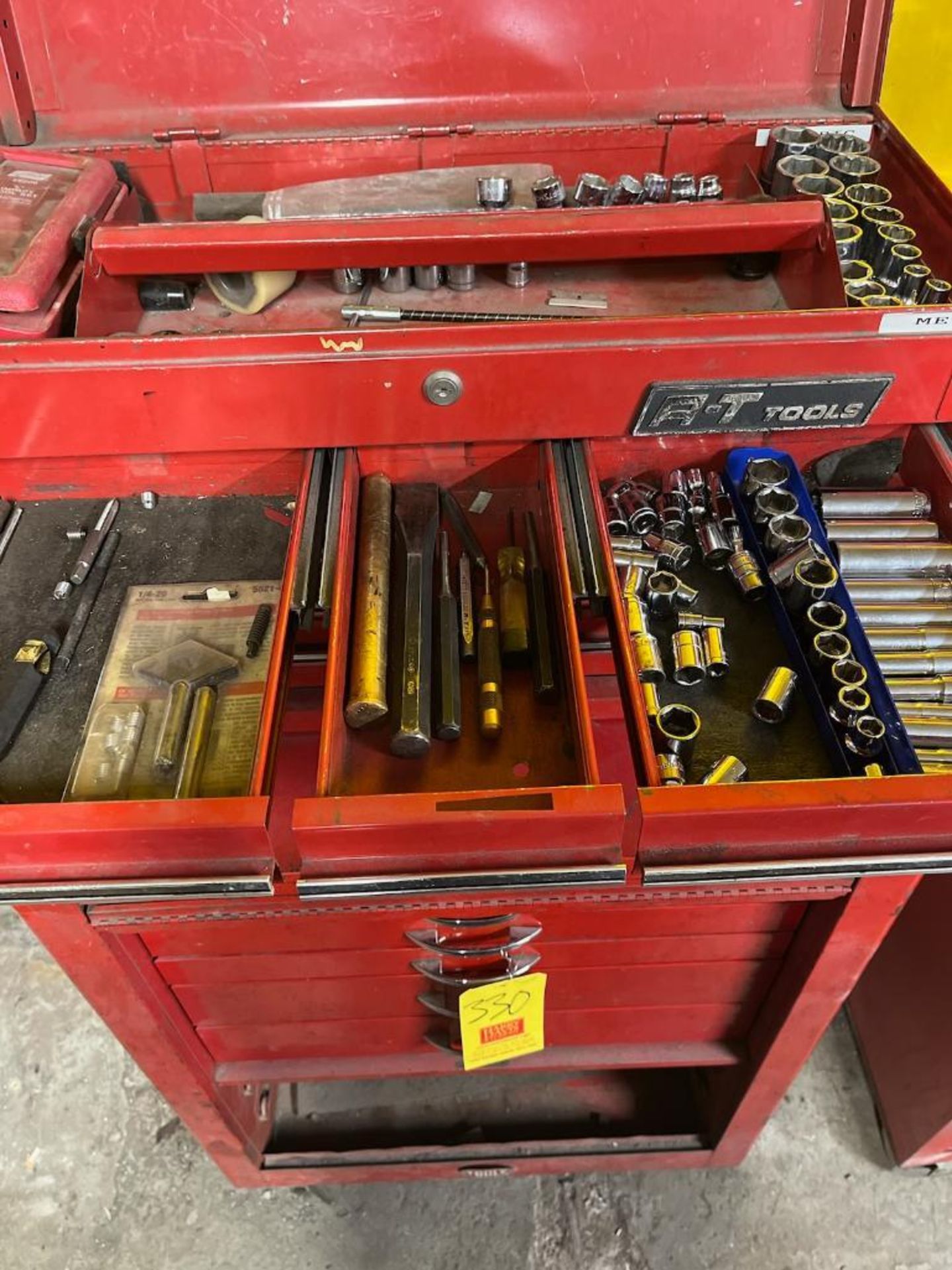 A-T Tools Mobile Tool Chest, Including: Ratchet Sets, Wrenches, Drill Bits, Files and Rasps - Image 3 of 11