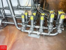 (10) S/S Air Valves 2.5" S/S Manifold - Rigging Fee: $250 (Subject to Piecemeal Bidding)