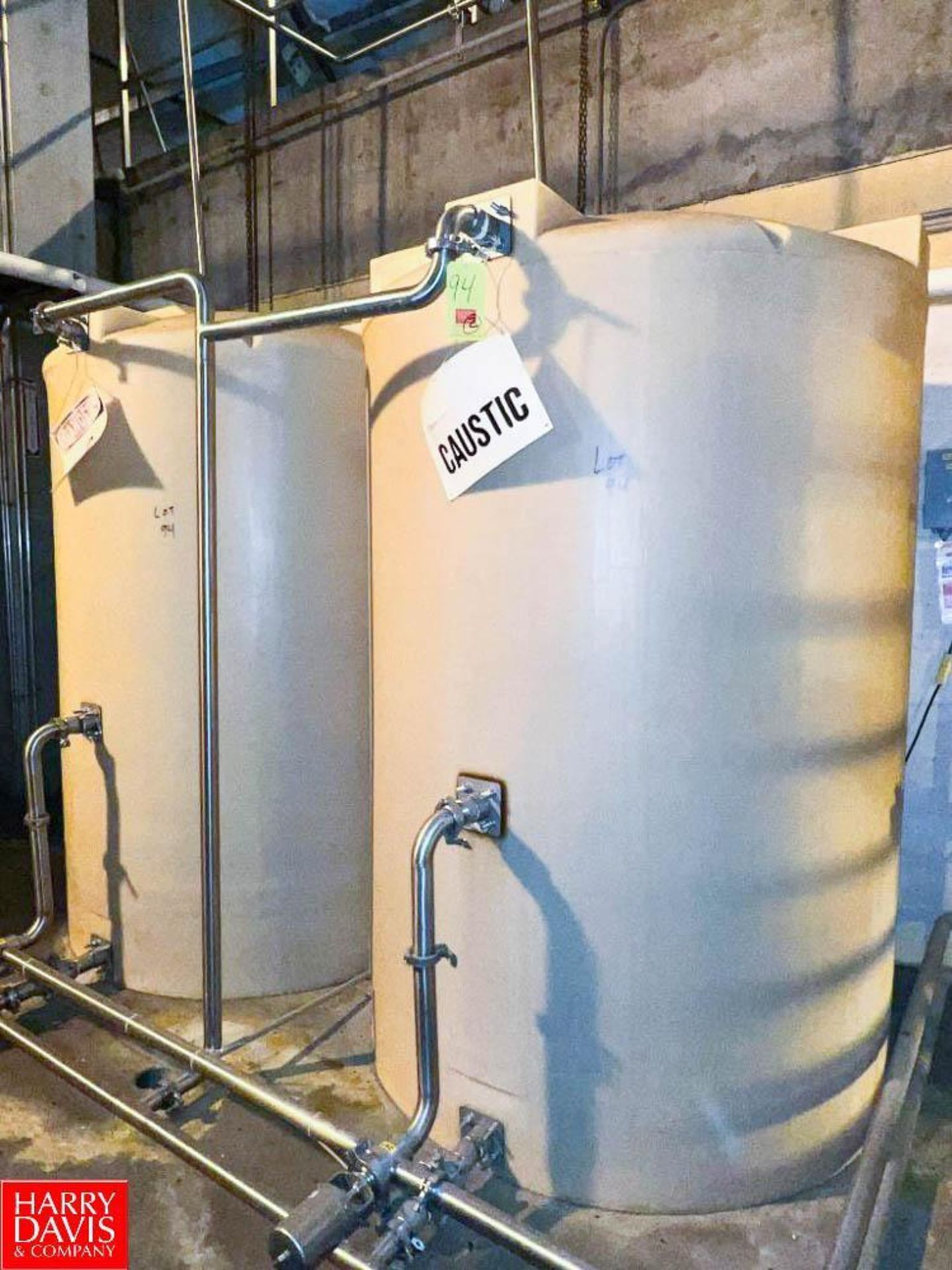 Aco Container Systems 1,000 Gallon Poly Tanks, S/N: 059H and 062H (Subject to Bulk Bid)