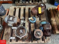 Assorted Pumps, Pump Parts and Motors - Rigging Fee: $75