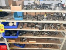 Assorted S/S Fittings, Caps, Valve Parts, Gaskets, PVC Fittings and Shelving - Rigging Fee: $300