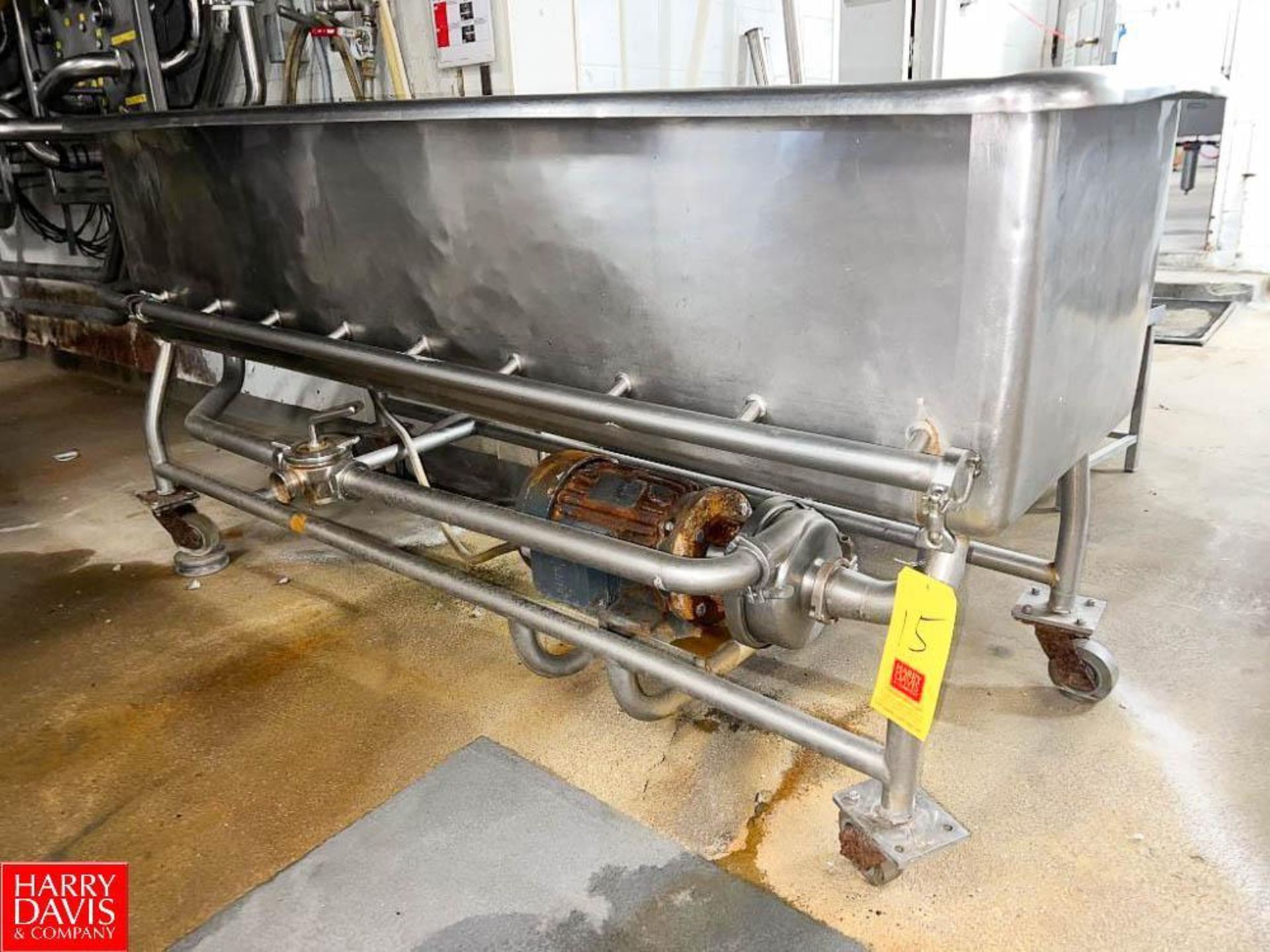 S/S COP Trough with Jet Spray, Centrifugal Pump, S/S Stop Valve, Mounted on Casters - Image 2 of 2