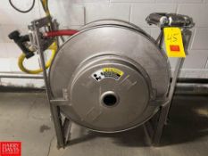 S/S Hose Reel, Mounted on S/S Frame with Hose and Sprayer - Rigging Fee: $75