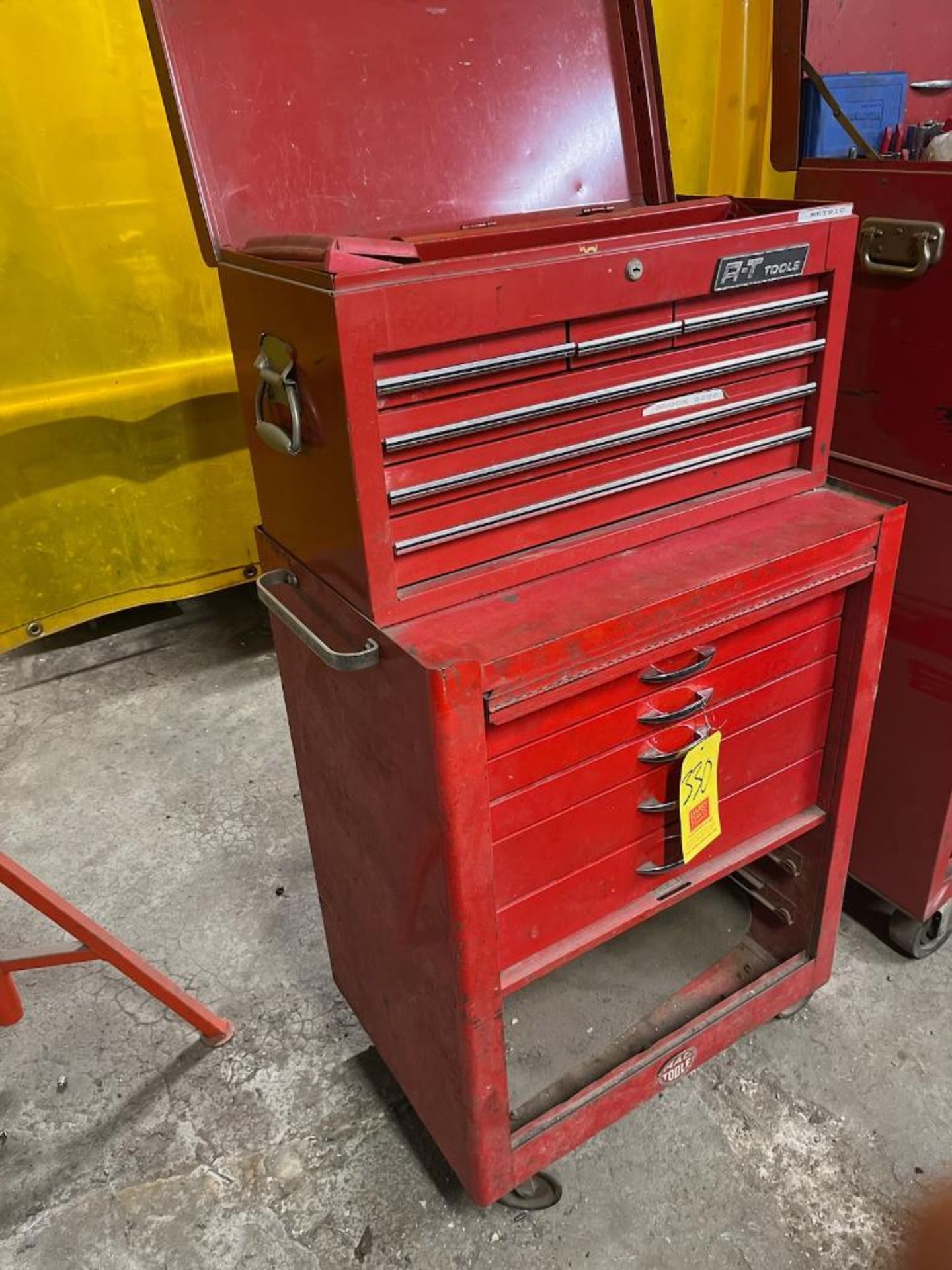 A-T Tools Mobile Tool Chest, Including: Ratchet Sets, Wrenches, Drill Bits, Files and Rasps