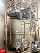 Cherry-Burrell 3,500 Gallon S/S Jacketed Blend Tank with Vertical Agitation - Rigging Fee: $3200