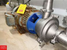 15 HP Centrifugal Pump with 1,800 RPM Motor and 3" x 3" S/S Head, Clamp-Type - Rigging Fee: $75