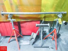 (2) Ridgid Pipe Stands and Roller Stand - Rigging Fee: $75