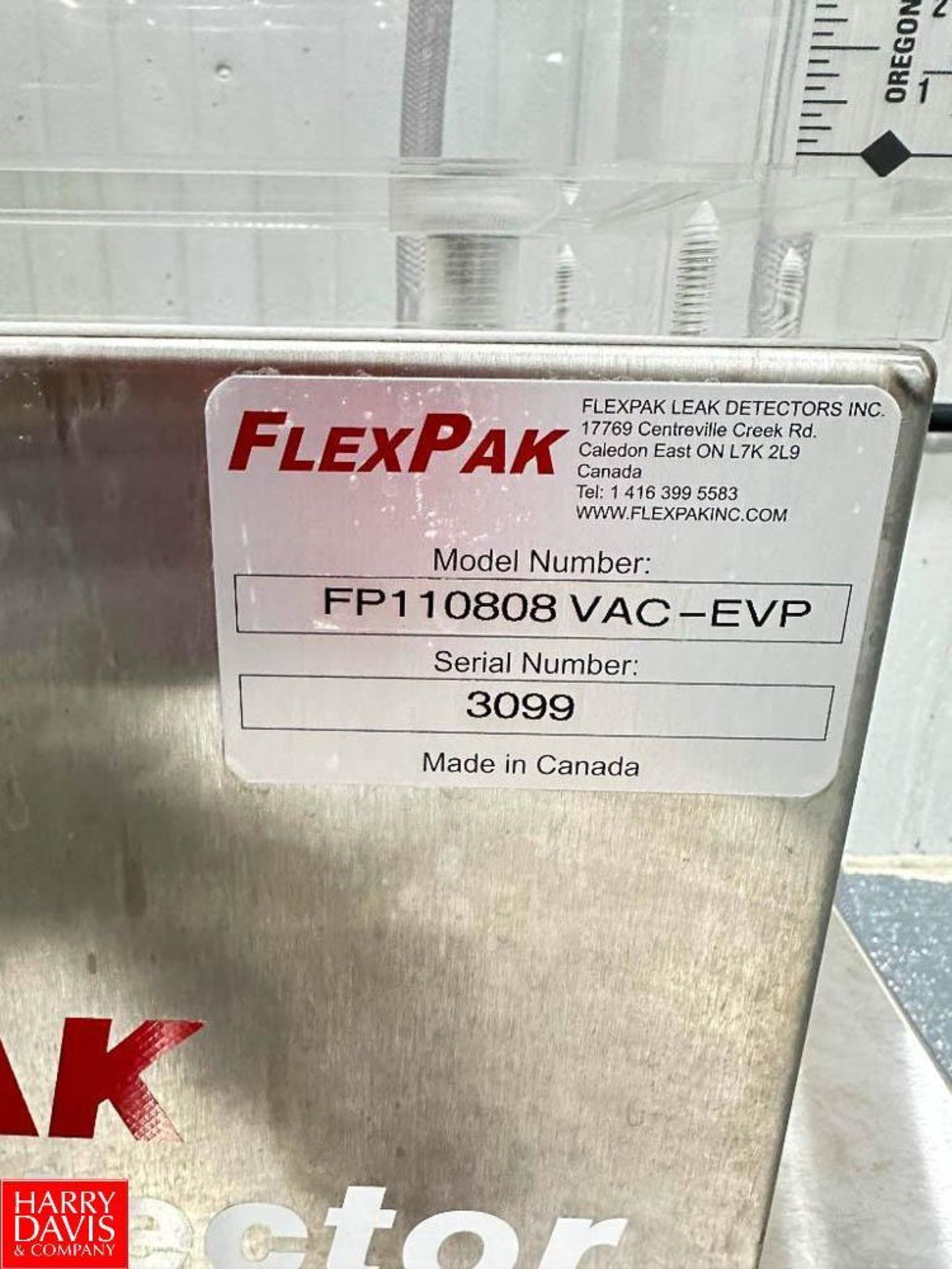 Flexpak Leak Detector, Model: FP110808 VAC-EVP, S/N: 3099 (Subject to BULK BID) - Rigging Fee: $150 - Image 2 of 2