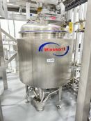 Winkworth 150 Gallon S/S Jacketed Dome-Top Mix Tank, Model: PV500, S/N: 18003, with Agitator (Subjec