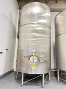 Waukesha Cherry-Burrell 6,000 Gallon Jacketed S/S Tank, S/N: E-092-92 with Vertical Agitation, S/S A