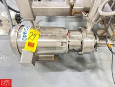 Alfa Laval 10 HP Centrifugal Pump with S/S Clad 3,500 RPM Motor, 4" x 3" S/S Head, Clamp-Type (Subje