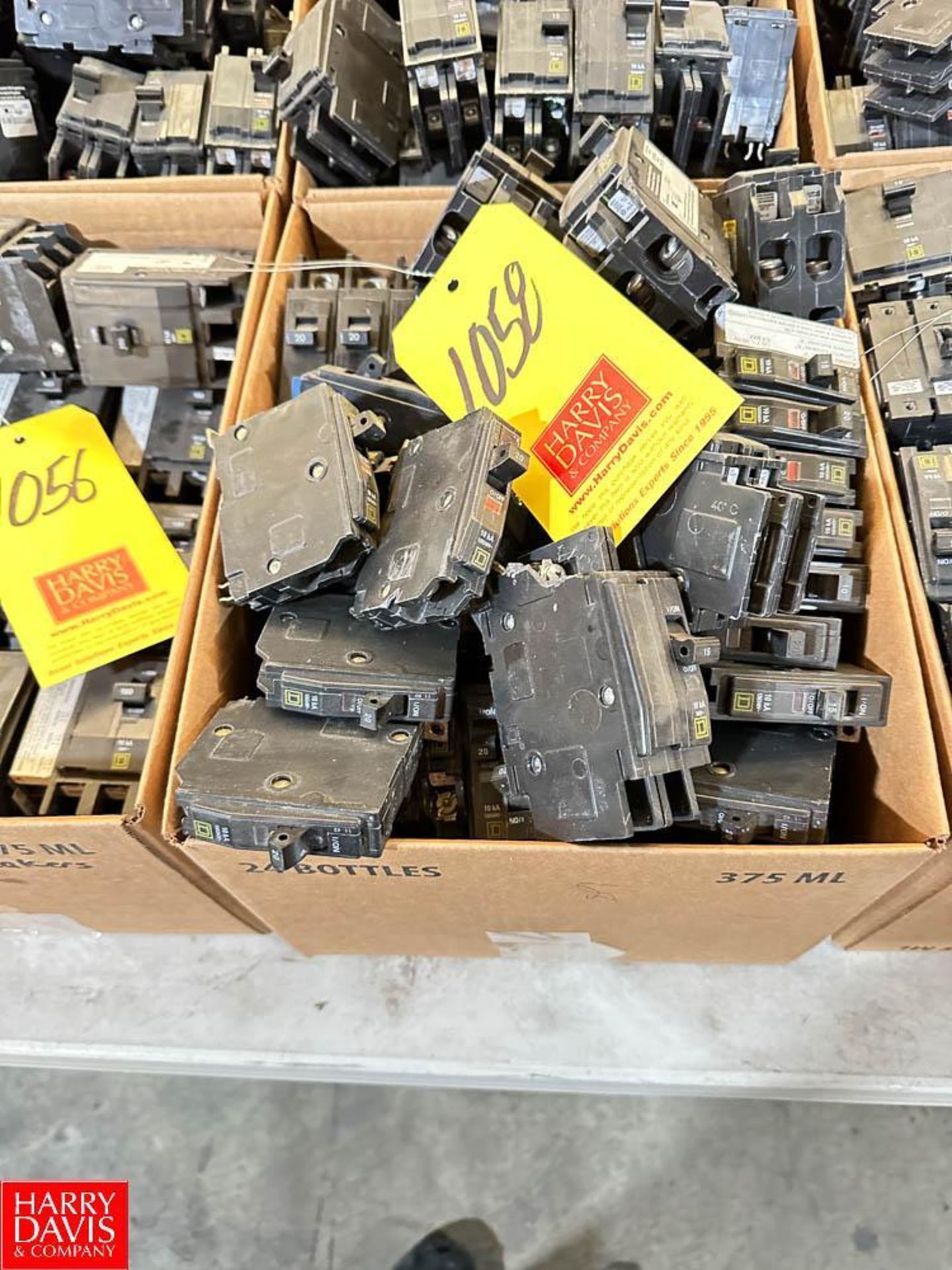 (60) Assorted Square D Circuit Breakers