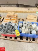 Assorted Bridgeport, other Pipe Conectors and Straps, up to 4"