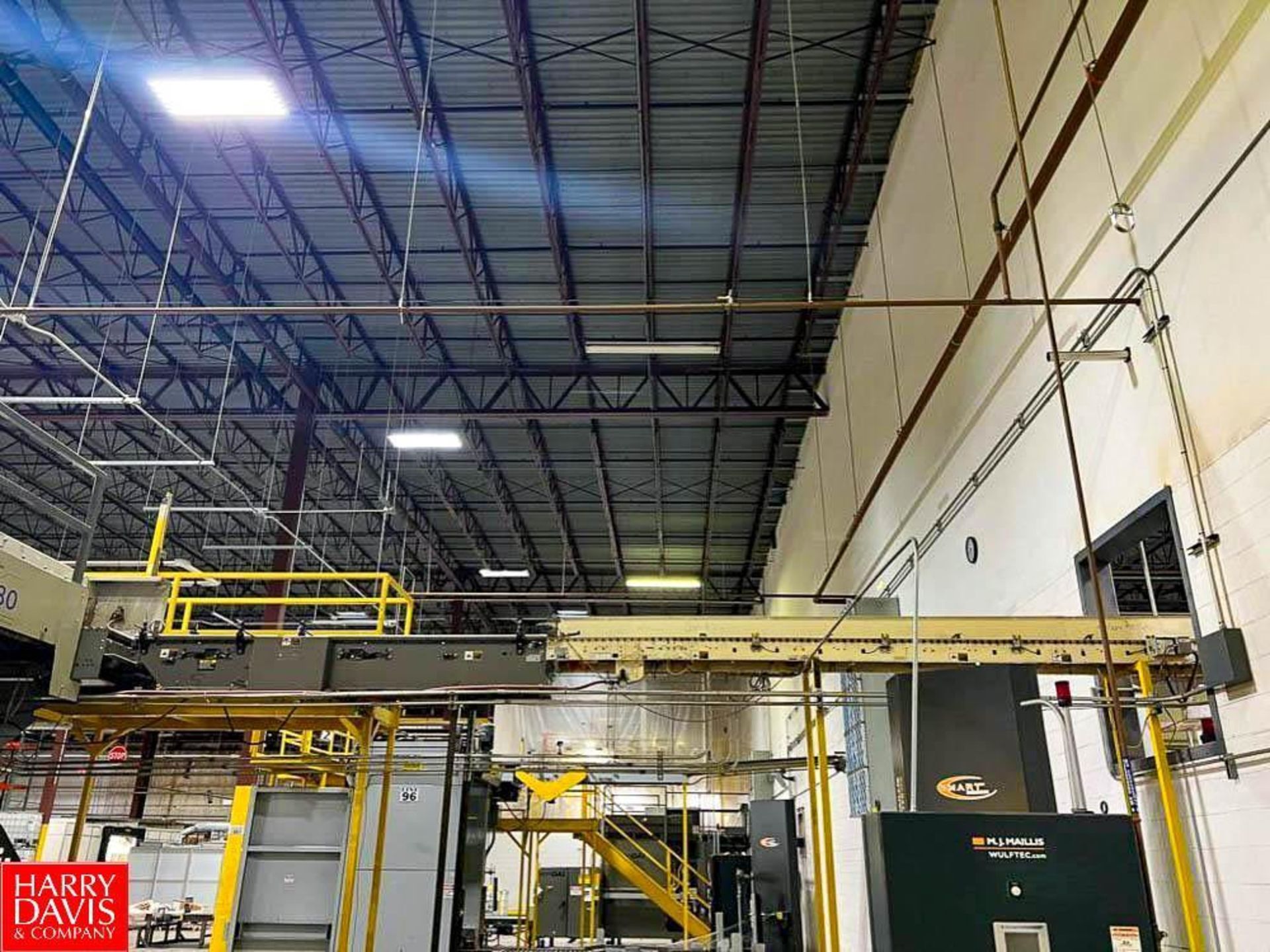 Overhead Serpentine Case Conveyor, Dimensions = 134' (Ends At Palletizer) - Rigging Fee: $2,000 - Image 3 of 3