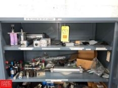 Assorted Parts, Including: Cylinders, Filler Parts, Sleeves, Motor and Global Industrial Cabinet, Di