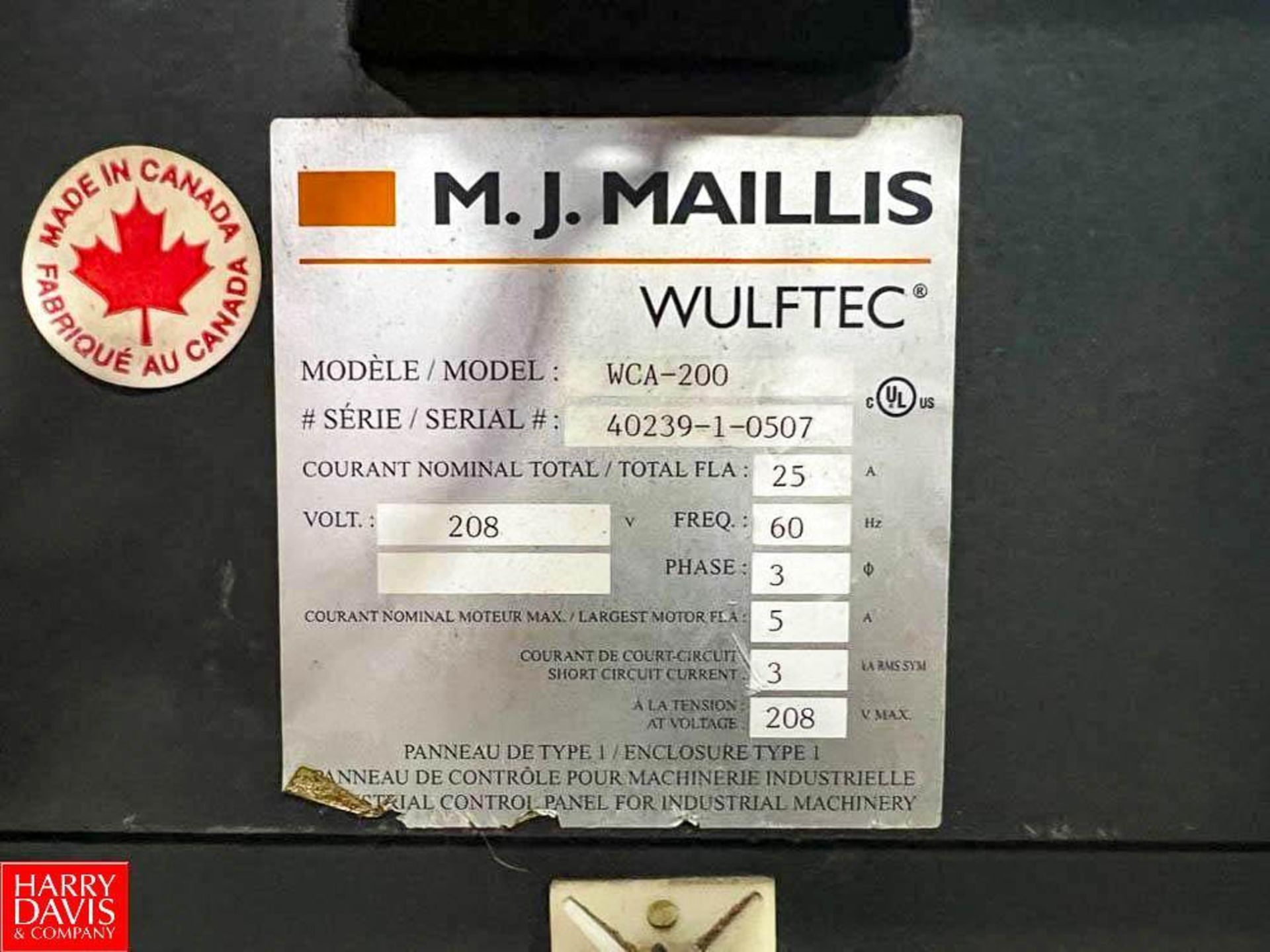 Wulftec Pallet Wrapper, Model: WCA-200, S/N: 40239-1-0507 with Allen-Bradley PanelView Plus 600 Touc - Image 2 of 8