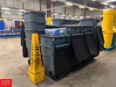 Assorted Roller Trash Cans - Rigging Fee: $200