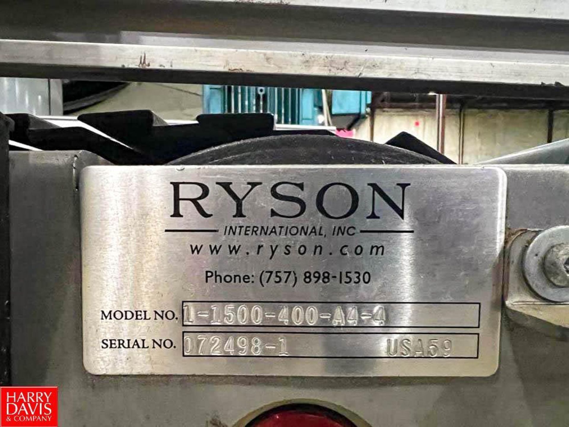 Ryson Spiral Elevator Conveyor, Model: 1-1500-400-A4-4, S/N: 072498-1, Dimensions = 16" Width - Rigg - Image 2 of 3