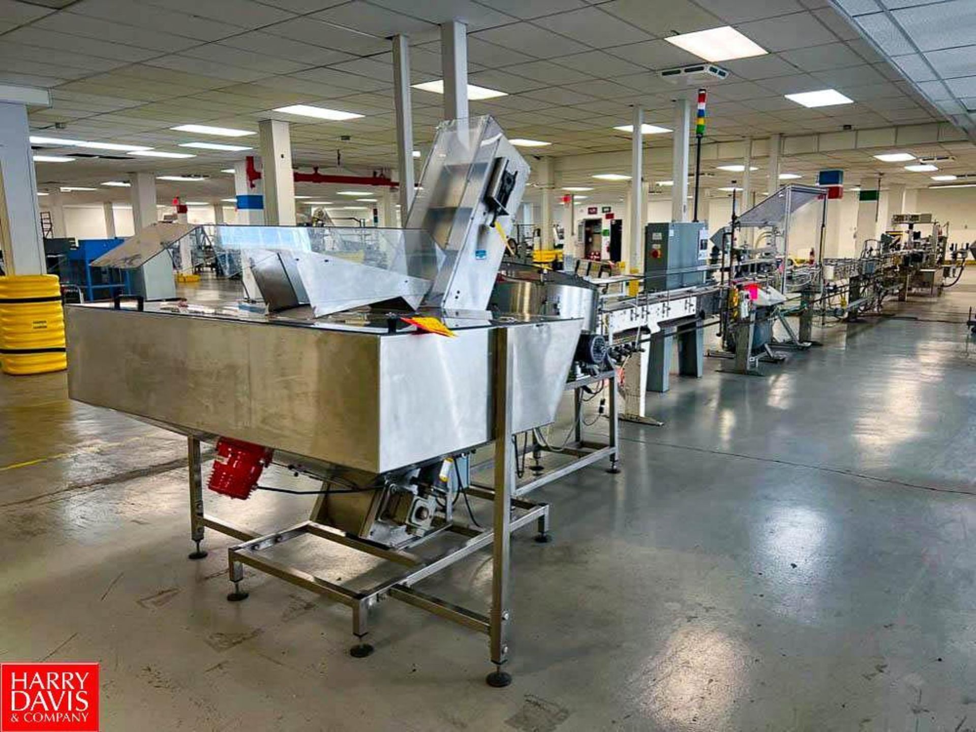 BULK BID (Lots 295-299): Bottle Filling Line with Bottle Unscrambler and Elevator, Coder, Conveyor a