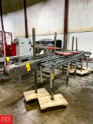 Chain and Roller Conveyor with Drive and Controls, Dimensions = 200" x 6", 10' x 9.5" and 5' x 9.5"