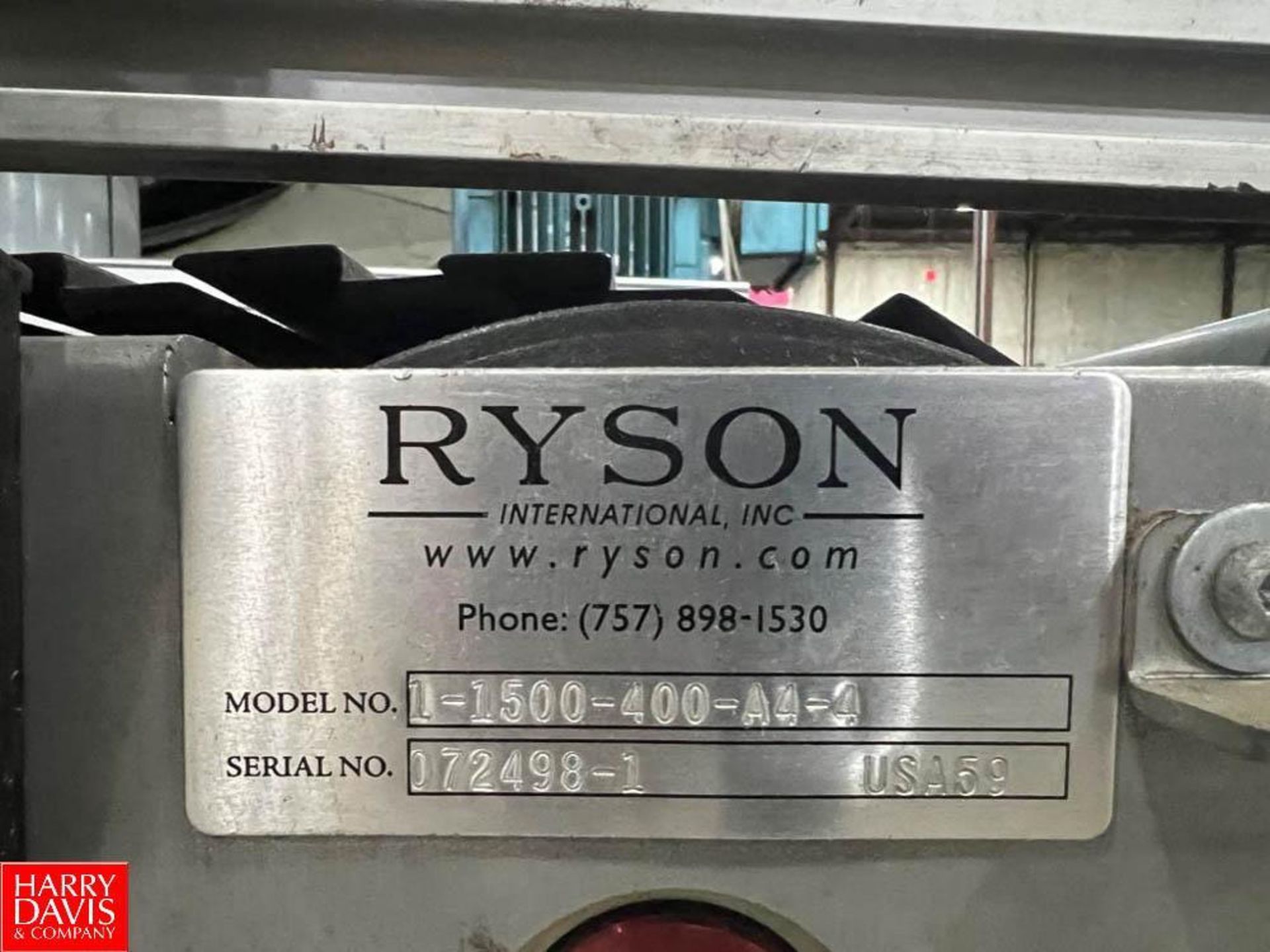 Ryson Spiral Elevator Conveyor, Model: 1-1500-400-A4-4, S/N: 072498-1, Dimensions = 16" Width - Rigg - Image 3 of 3