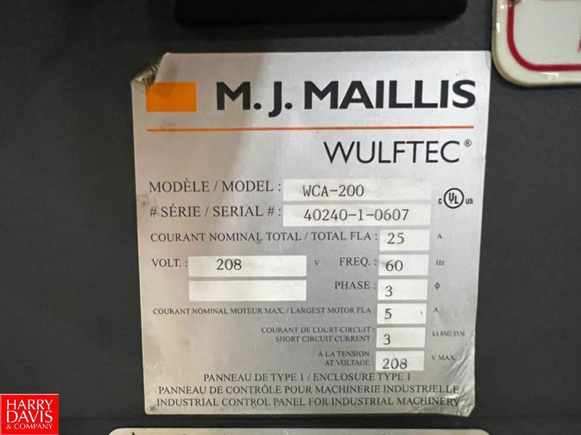 Wulftec Pallet Wrapper, Model: WCA-200, S/N: 40240-1-0607 with Allen-Bradley PanelView Plus 600 Touc - Image 8 of 8