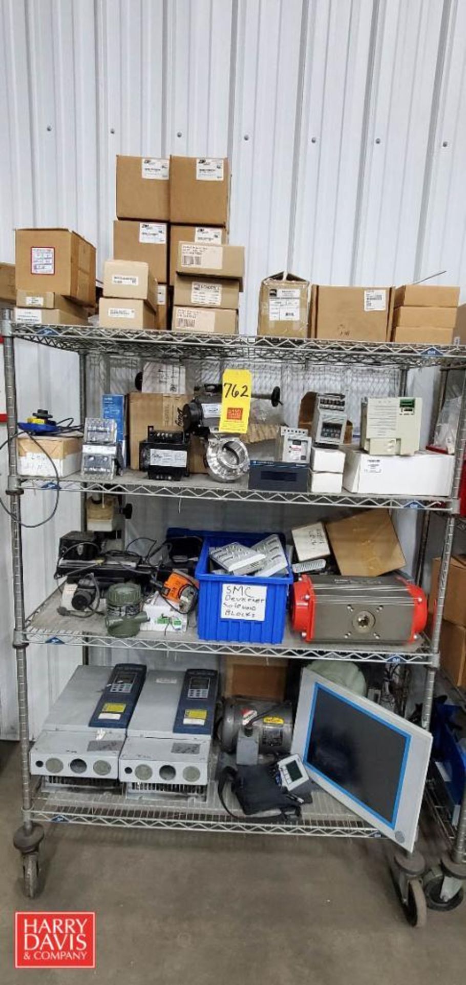 Assorted Electrical Supplies, Variable Drives, HDMI, Valves, Electric Motor - Rigging Fee: $100