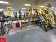 Conveyor with S/S Inline Filler Station Head and Drive, Dimensions = 21' x 4.5" (Subject to Bulk Bid